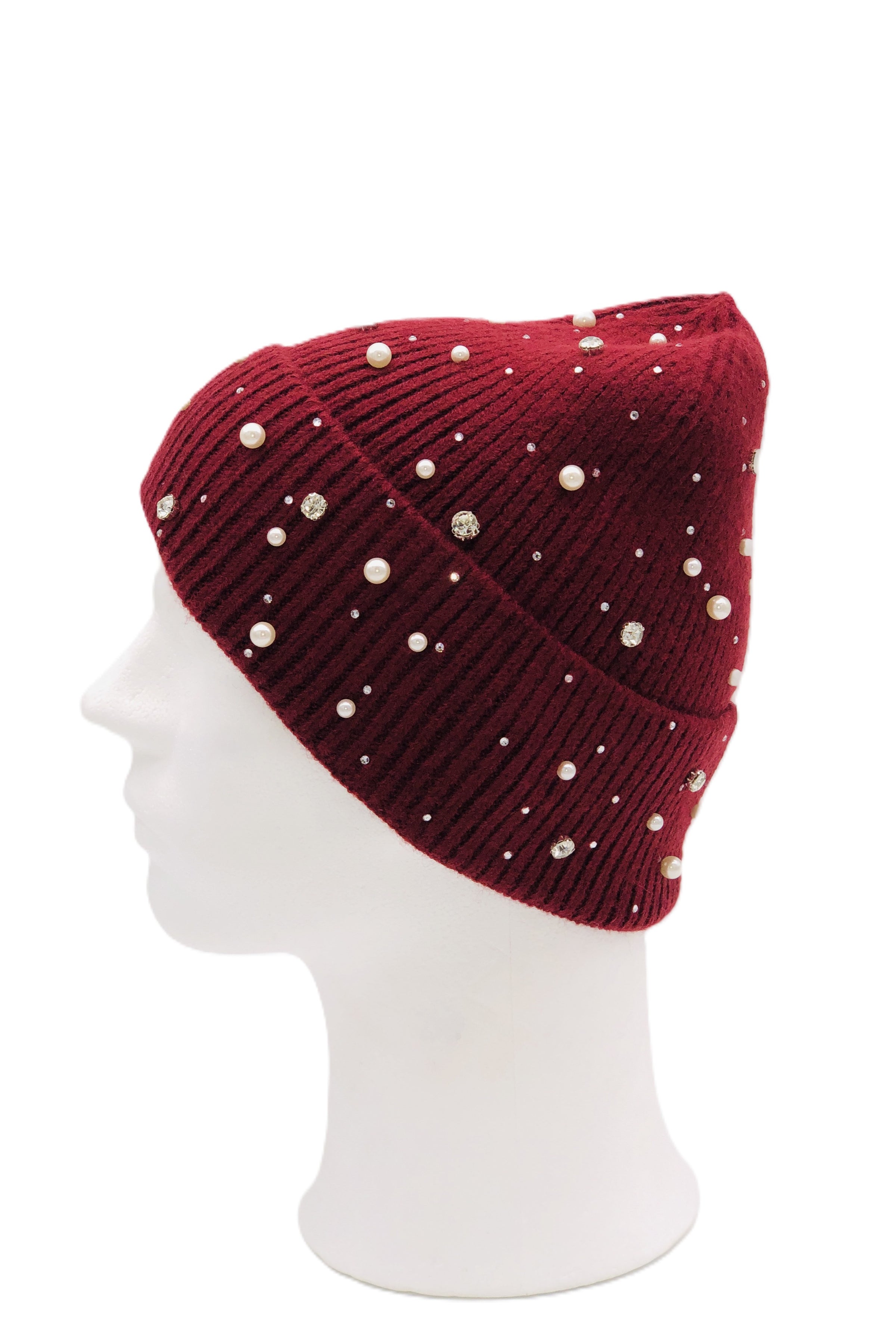 BEST OF IRISH GS25103 Bejewelled Beanie Hat & Faux Fur Scarf Gift Set