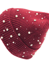 BEST OF IRISH GS25103 Bejewelled Beanie Hat & Faux Fur Scarf Gift Set