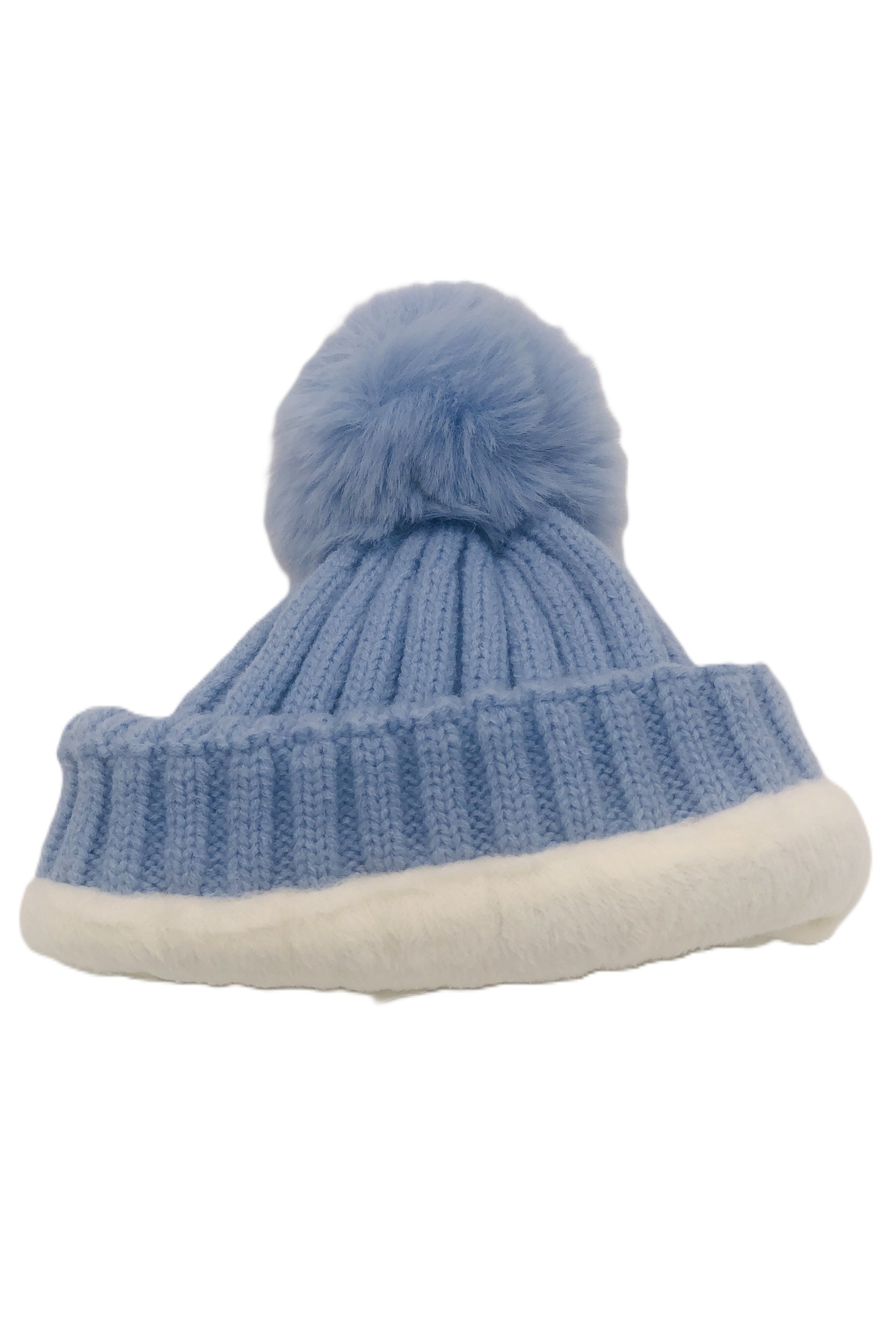 BEST OF IRISH GS25106 Crinkle Check Scarf & Pom Pom Hat Giftset