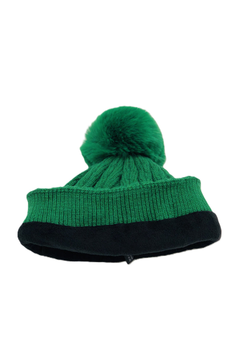 BEST OF IRISH GS25106 Crinkle Check Scarf & Pom Pom Hat Giftset