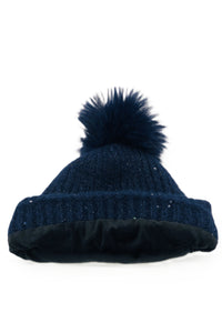 BEST OF IRISH GS25104 Checkerboard Scarf & Sparkle Pom Pom Hat Giftset