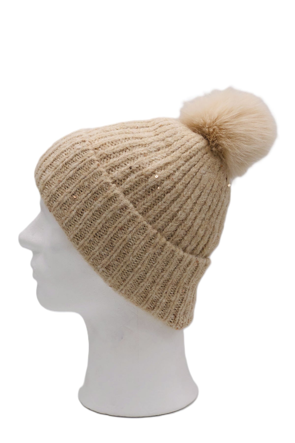 BEST OF IRISH GS25104 Checkerboard Scarf & Sparkle Pom Pom Hat Giftset