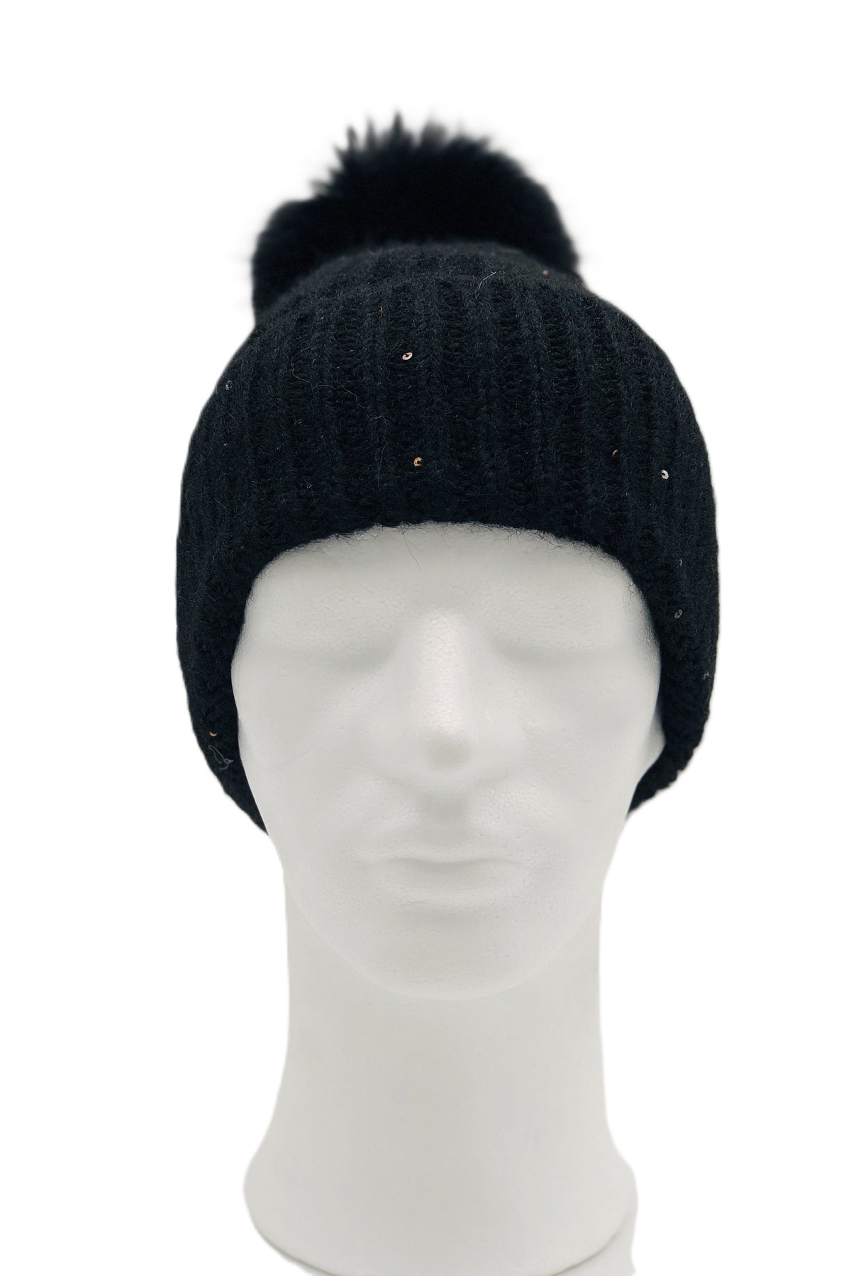 BEST OF IRISH GS25104 Checkerboard Scarf & Sparkle Pom Pom Hat Giftset