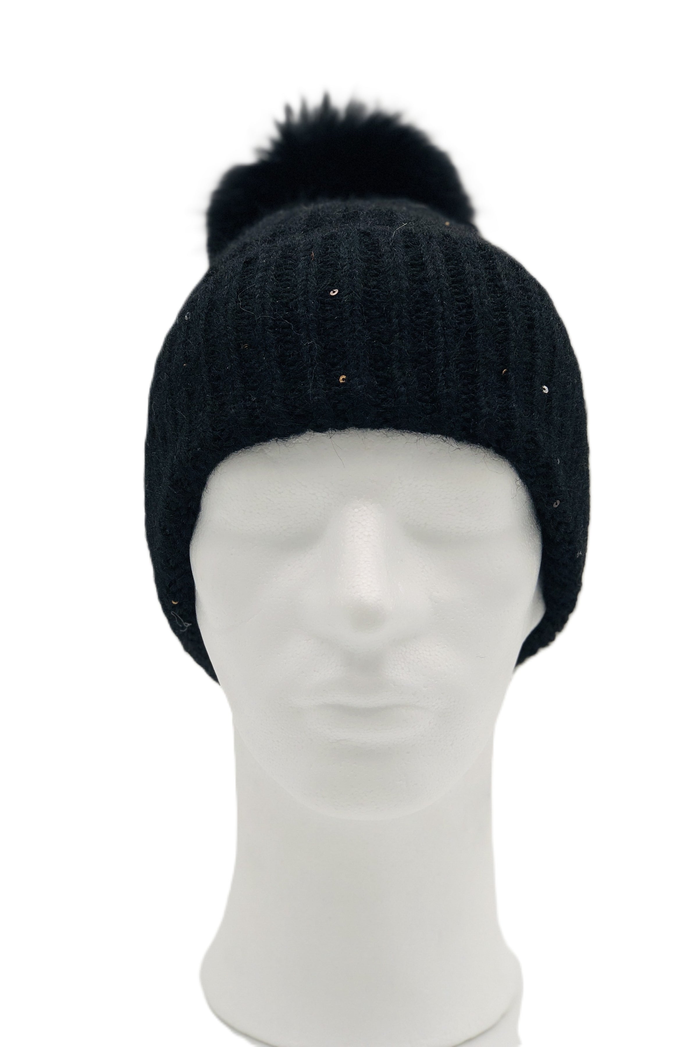 BEST OF IRISH GS25104 Checkerboard Scarf & Sparkle Pom Pom Hat Giftset