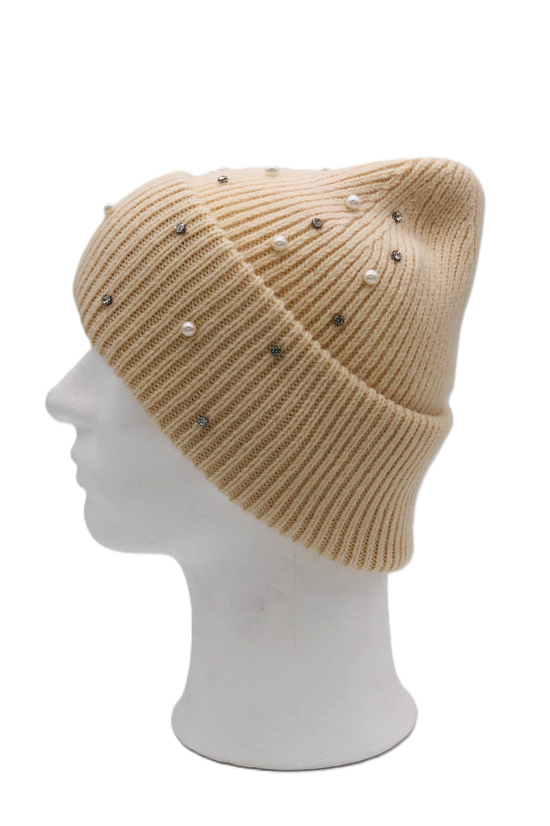 BEST OF IRISH GS25113 Bejewelled Beanie Hat & Animal Print Scarf Giftset