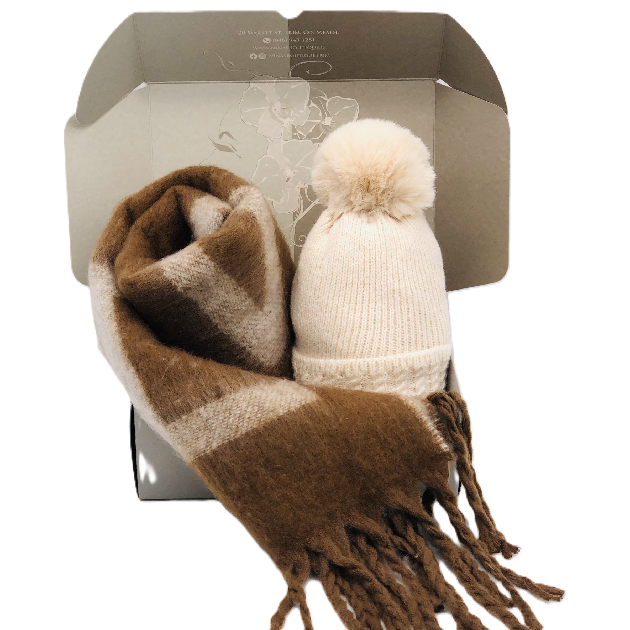 BEST OF IRISH GS25111 Happy Scarf & Pom Pom Hat Giftset