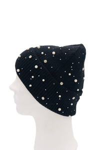 BEST OF IRISH GS25108 Half Faux Fur Scarf & Bejewelled Beanie Gift Set