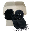 BEST OF IRISH GS25108 Half Faux Fur Scarf & Bejewelled Beanie Gift Set