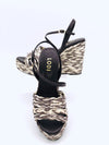 LODI LOVE Yukine Brown & White 2 Tone Wedge Sandal