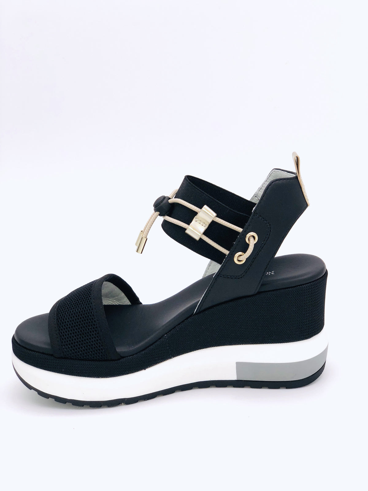 307753D BLACK NeroGiardini Wedge Sandals