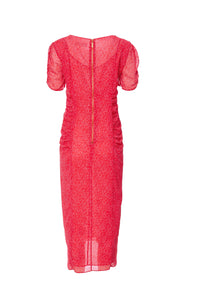 KATE COOPER Print Dress With Gathered Sides KCS24116