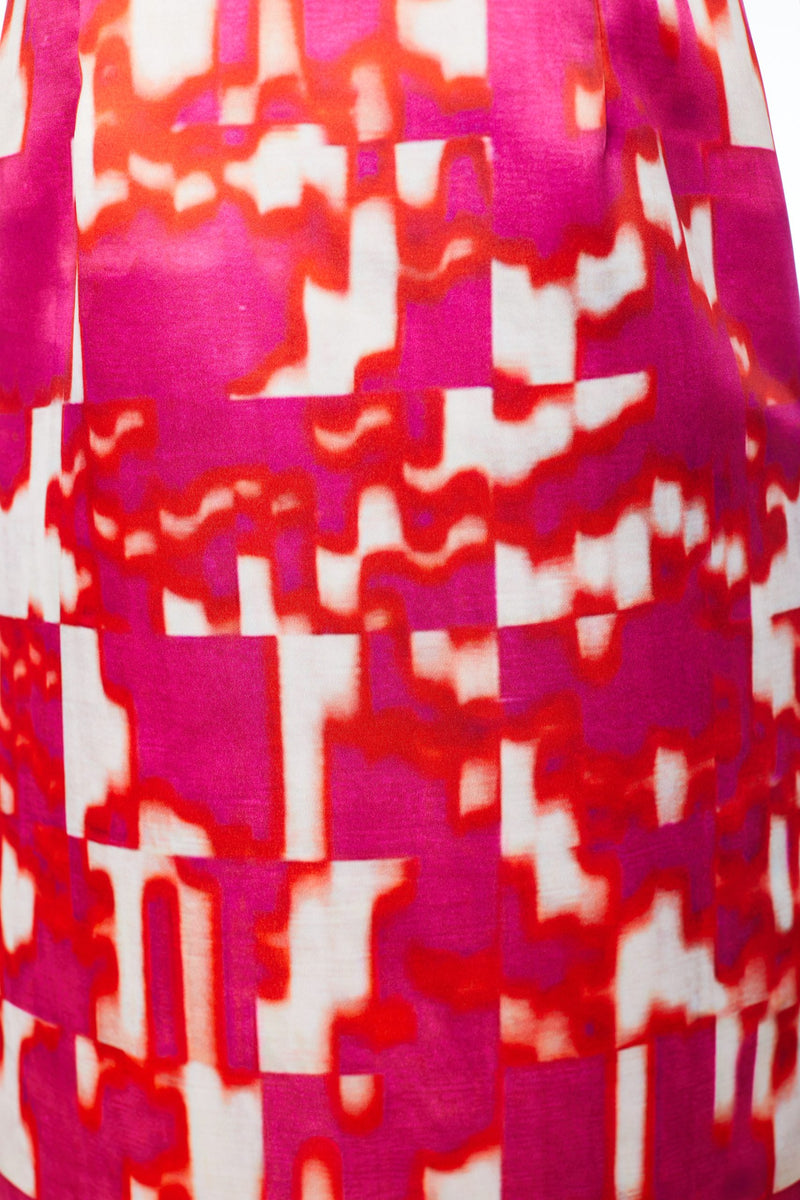 KCS24118 WATERMELON Kate Cooper Boho Print Dress