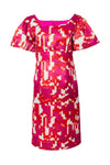 Kate Cooper KCS24119 Print straight dress flared sleeve