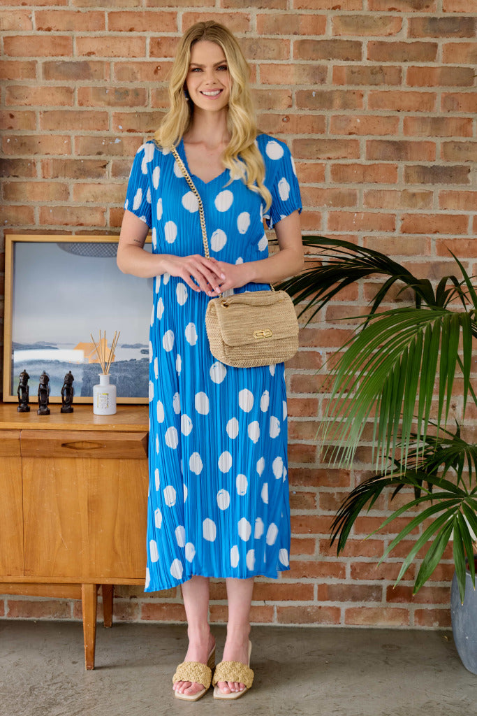 Kate Cooper KCS25101 Spot Pleated Dress