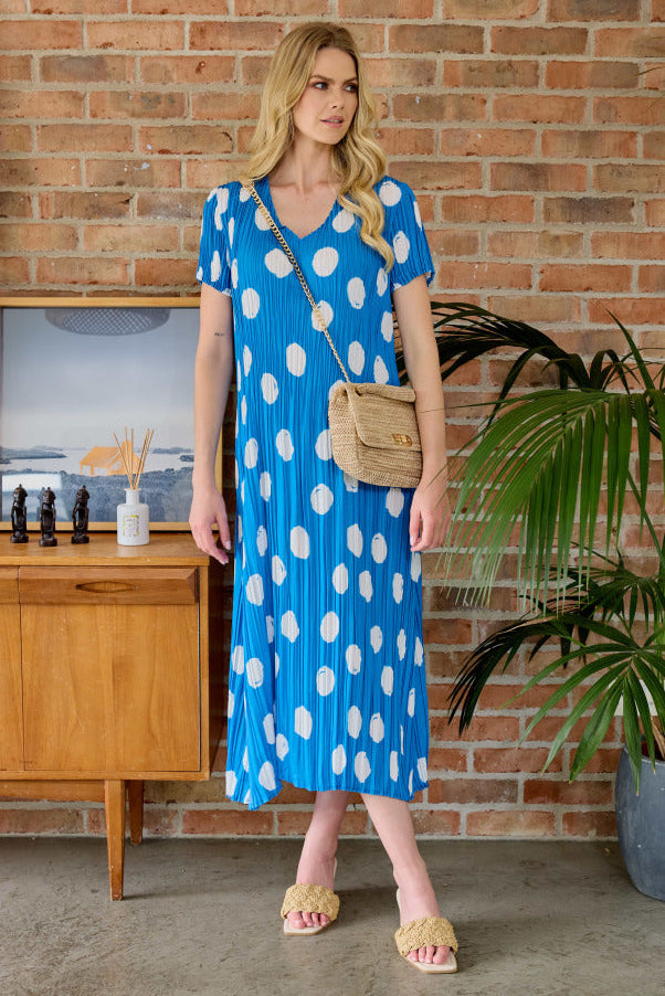 Kate Cooper KCS25101 Spot Pleated Dress