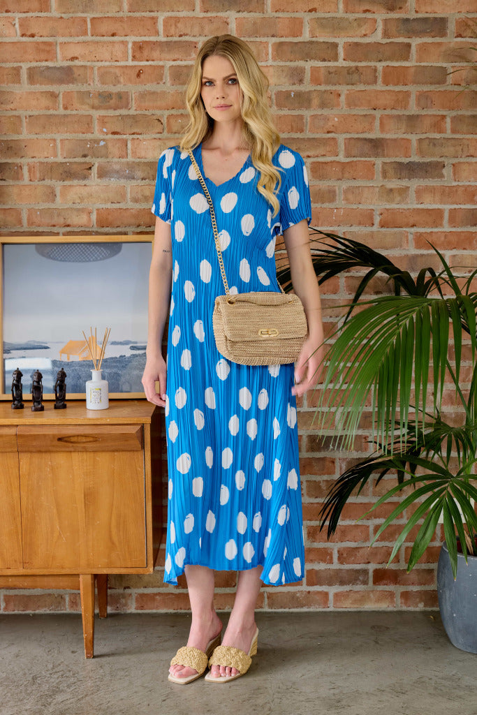 Kate Cooper KCS25101 Spot Pleated Dress