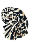 BEST OF IRISH GS25113 Bejewelled Beanie Hat & Animal Print Scarf Giftset