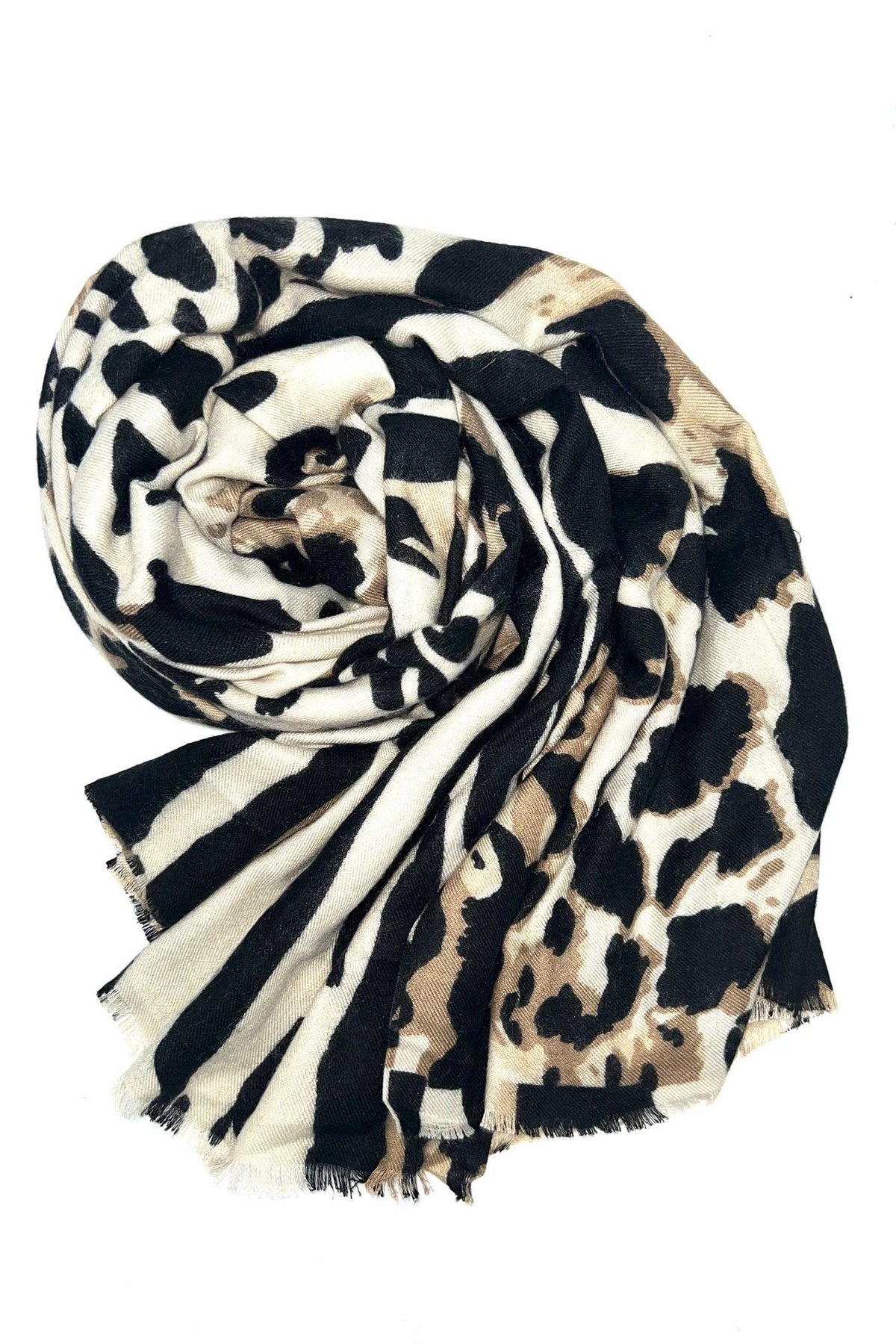 BEST OF IRISH GS25113 Bejewelled Beanie Hat & Animal Print Scarf Giftset