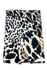 BEST OF IRISH GS25113 Bejewelled Beanie Hat & Animal Print Scarf Giftset