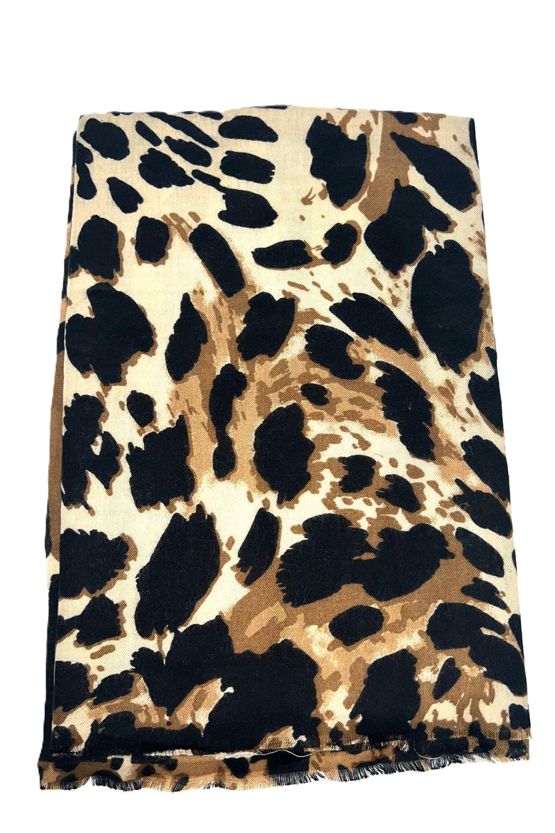BEST OF IRISH GS25112 Sparkle Beanie/Animal Print Scarf