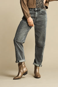 Red Button SRB4590 Caitlin Sidepatch Grey Denim