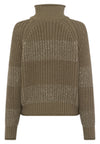 Marc Aurel 8014-8000-82084 Ribbed Sweater with Sequin Stripes