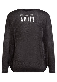 Marc Aurel 8022-8000-82087 Lurex Sweater with Logo Print