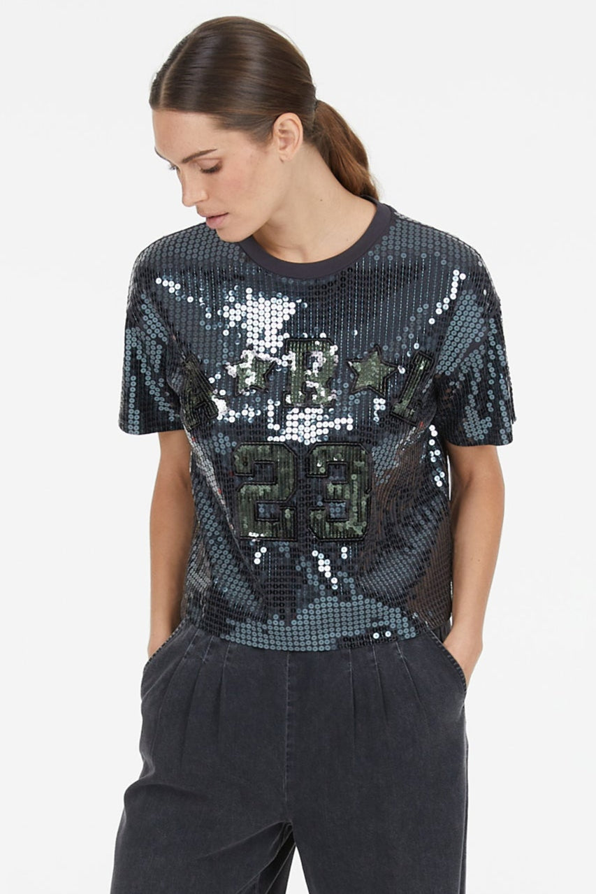 Marc Aurel 7717-7000-73884 Sequin Top
