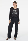 Marc Aurel 8022-8000-82087 Lurex Sweater with Logo Print