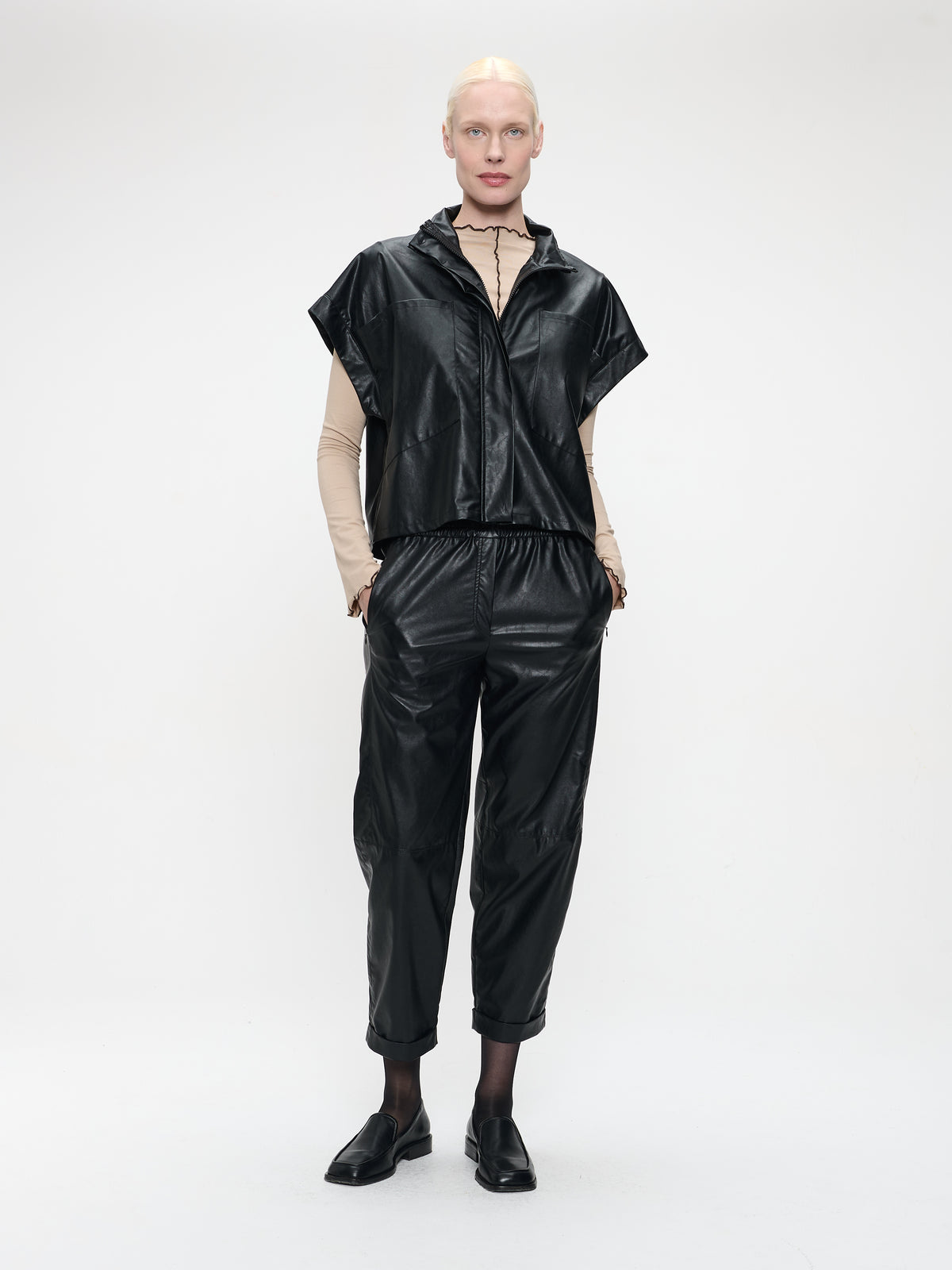 Jane Lushka ML7251262A Paola eco leather blouse