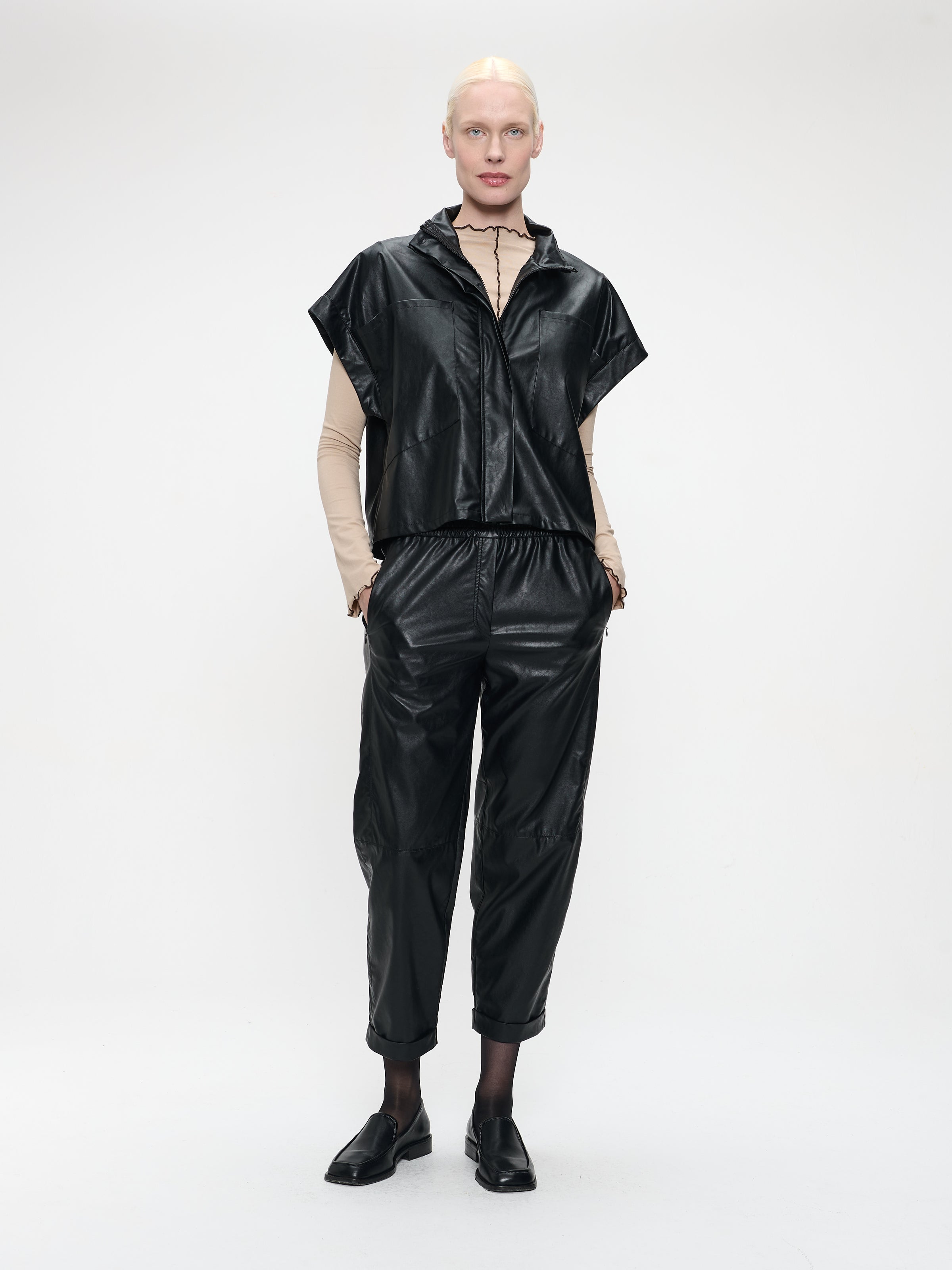 Jane Lushka ML7251262A Paola eco leather blouse