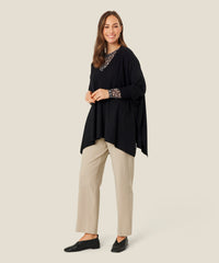 MASAI Black Fosna Poncho Style Sweater 1002018
