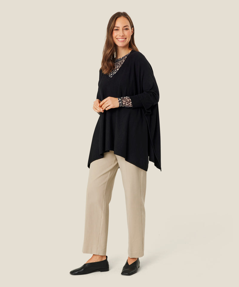 MASAI Black Fosna Poncho Style Sweater 1002018