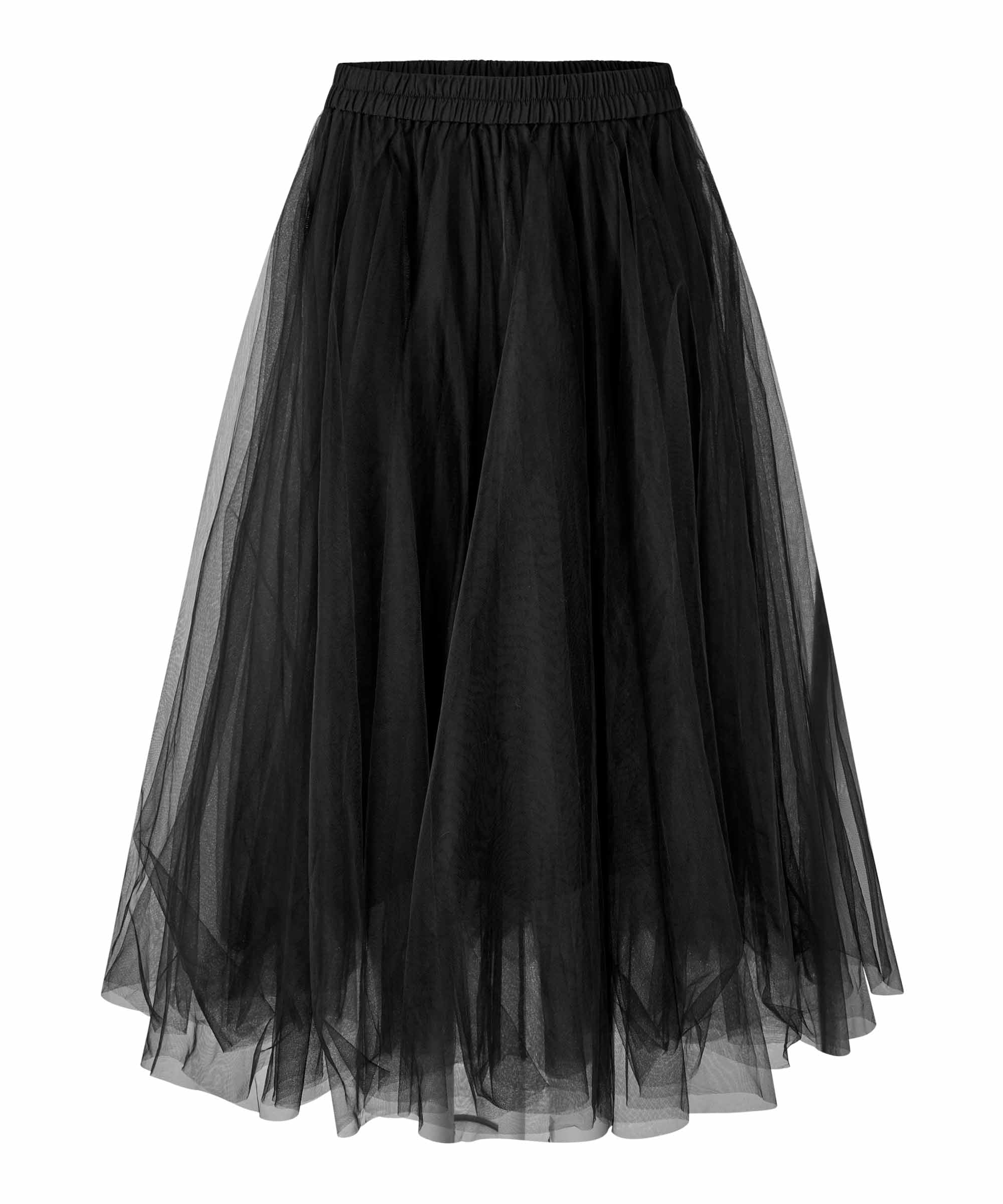 1009981 Black Scarlet Mesh Solid Skirt MASAI