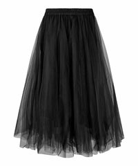 1009981 Black Scarlet Mesh Solid Skirt MASAI