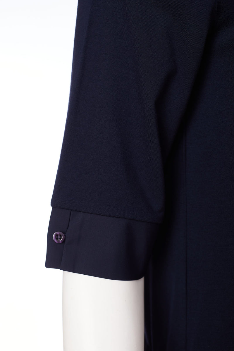 NAS24180 NAYA Jersey Duo Fabric Contrast Skirt