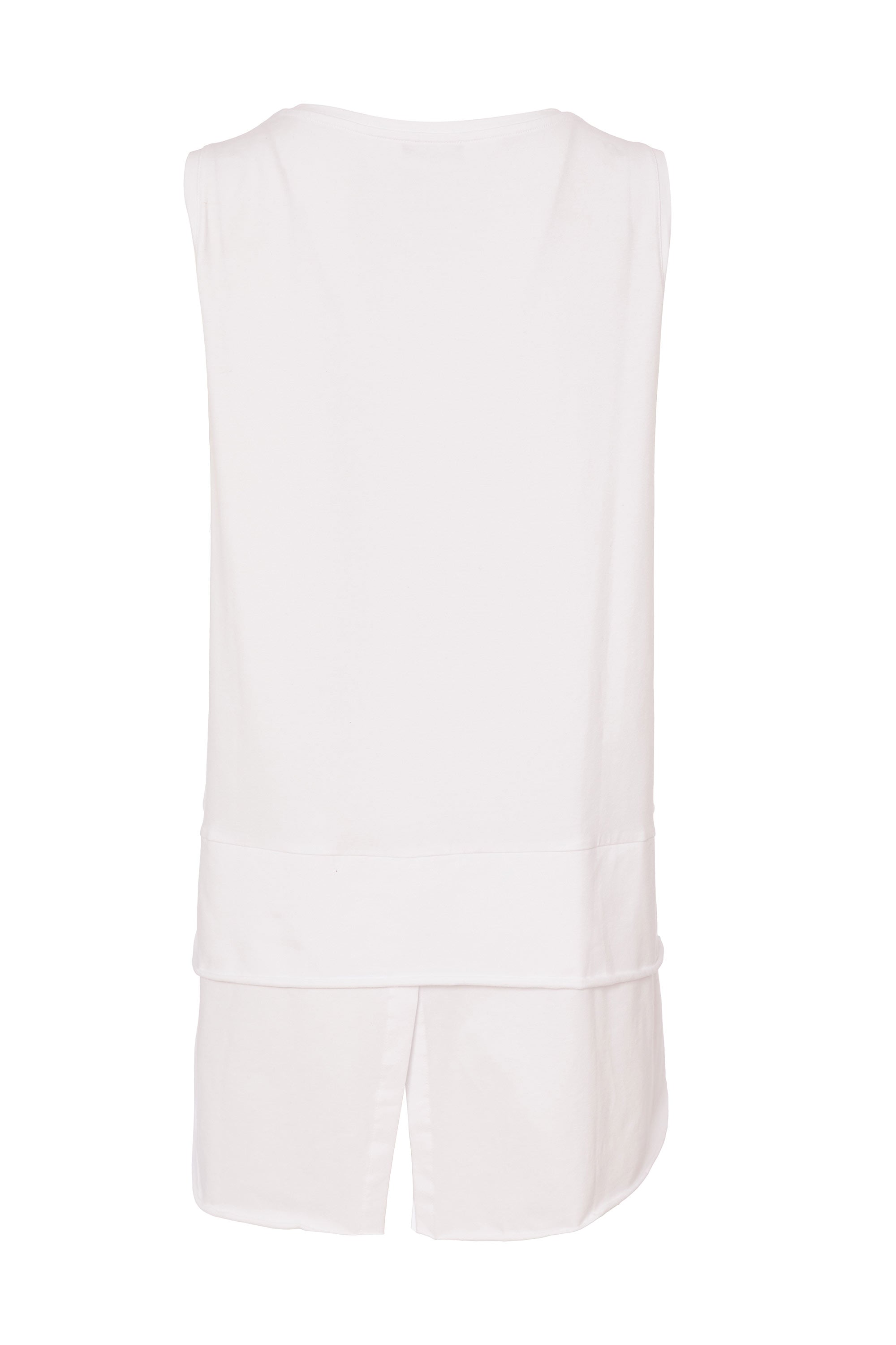 NAYA NAS25115 Cami top with raw hemband and vent in back panel