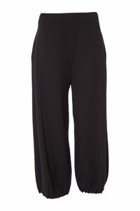 NAYA NAS25153 Wide leg trouser with tuck hem detail