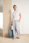 NAYA NAS25307 Wide leg trouser with band at hem