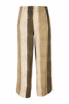 NAYA NAS25270 Wide stripe scratch print crop trouser with slit in side seam