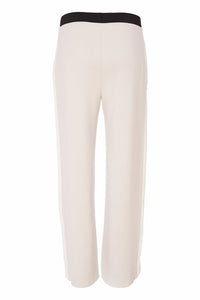 NAYA NAS25293 Pull up trouser with contrast panel at side seam and zip pocket