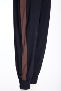 NAYA NAW25120 Slim leg trouser with cuff detail and contrast panel at sideseams