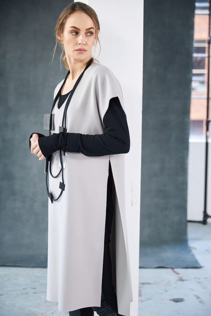 NAYA NAW25121 Long line top with dipped hemline