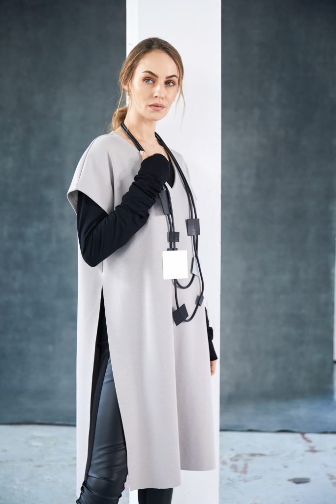 NAYA NAW25121 Long line top with dipped hemline