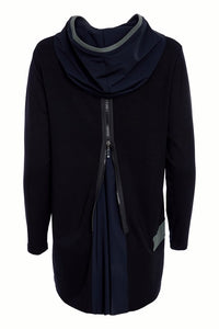 NAYA NAW25126 Hooded top with contrast ribbed trim detail