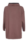 NAYA NAW25127 Soft sweatshirt with contrast at shoulder and hem with pocket detail