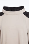 NAYA NAW25127 Soft sweatshirt with contrast at shoulder and hem with pocket detail