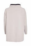 NAYA NAW25127 Soft sweatshirt with contrast at shoulder and hem with pocket detail