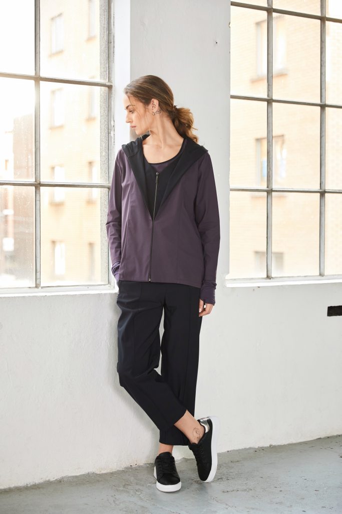 NAYA NAW25143 Slim leg drawstring waist trouser with jeet pocket at front