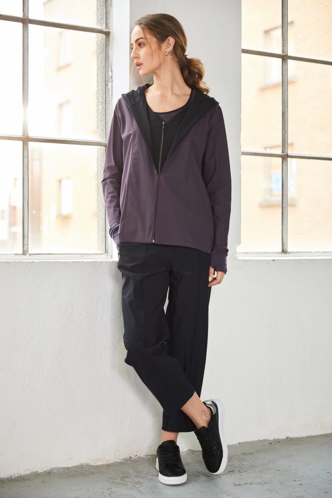 NAYA NAW25143 Slim leg drawstring waist trouser with jeet pocket at front